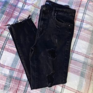 Black high rise Aero jeans, worn a few times.